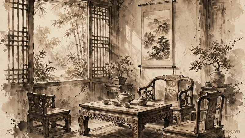 Minh họa phong khach - Cẩm nang phong thủy nhà ở
