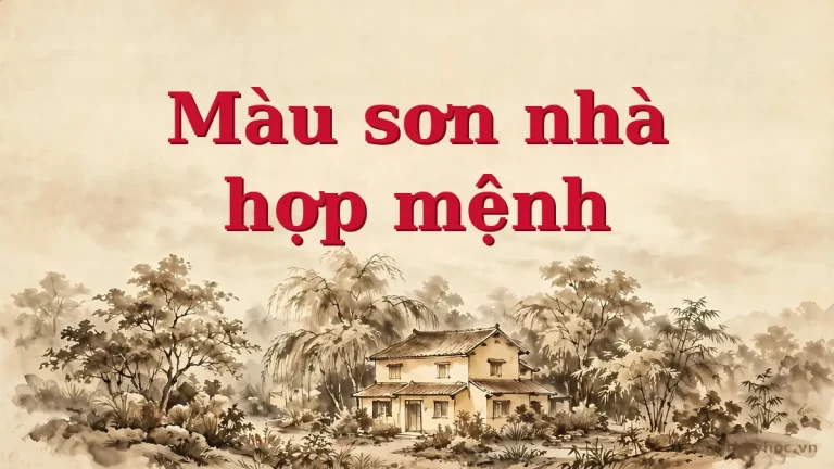 Màu sơn nhà hợp mệnh gia chủ