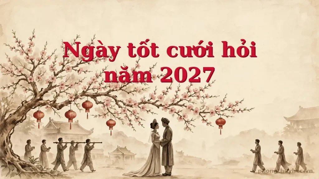Ngày tốt cưới hỏi năm 2027