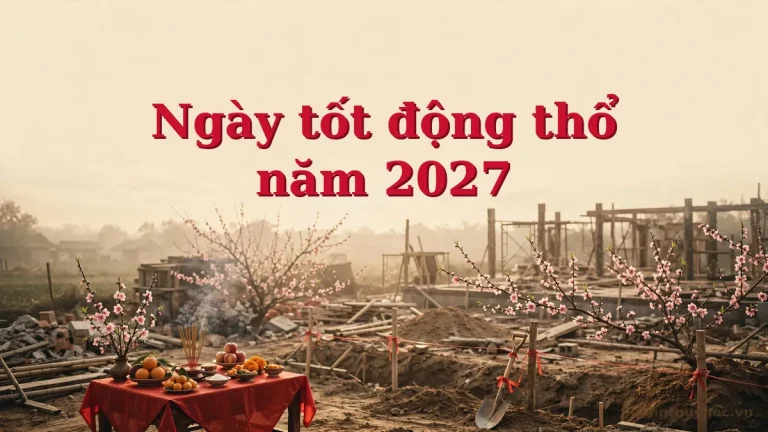 Ngày tốt động thổ, khởi công xây nhà năm 2027