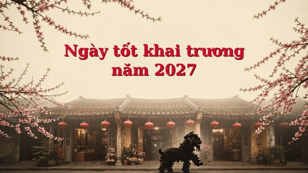 Ngày tốt khai trương năm 2027