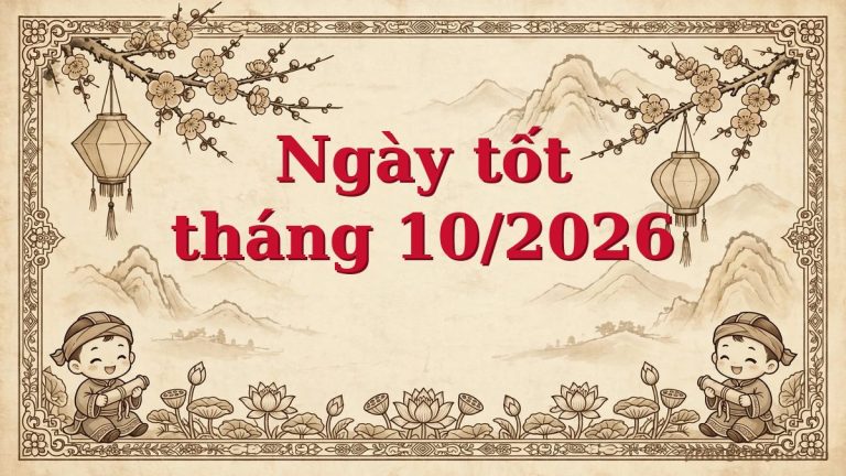 Ngày tốt tháng 10 năm 2026