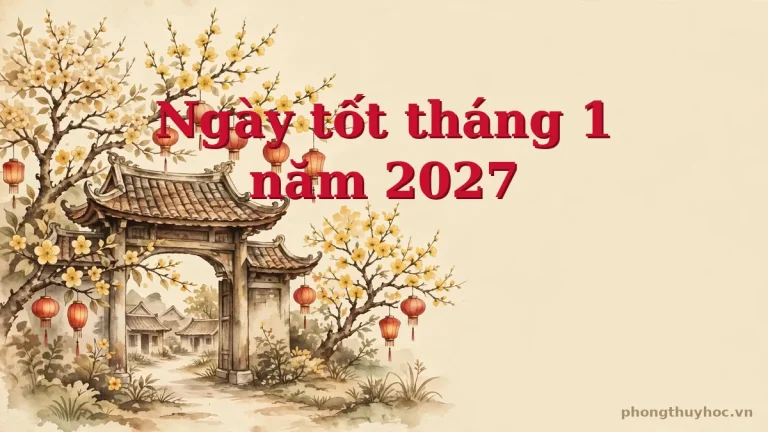 Ngày tốt tháng 1 năm 2027