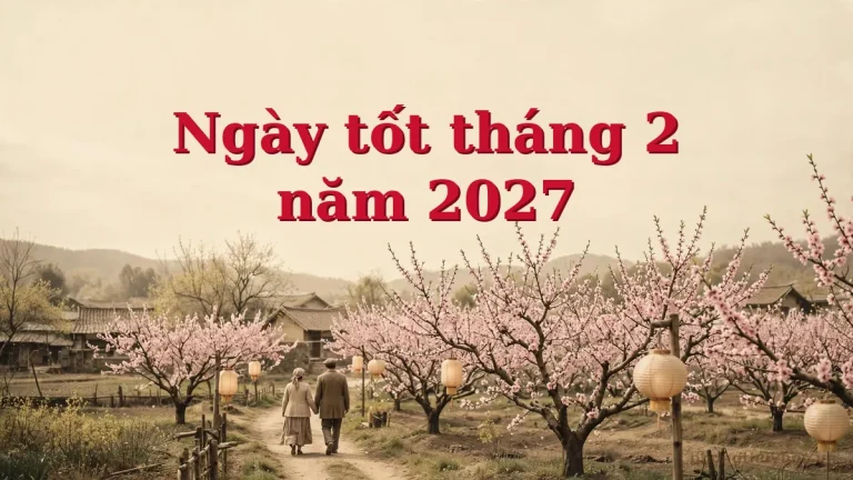 Ngày tốt tháng 2 năm 2027