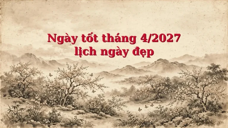 Ngày tốt tháng 4 năm 2027: lịch ngày đẹp đầy đủ nhất