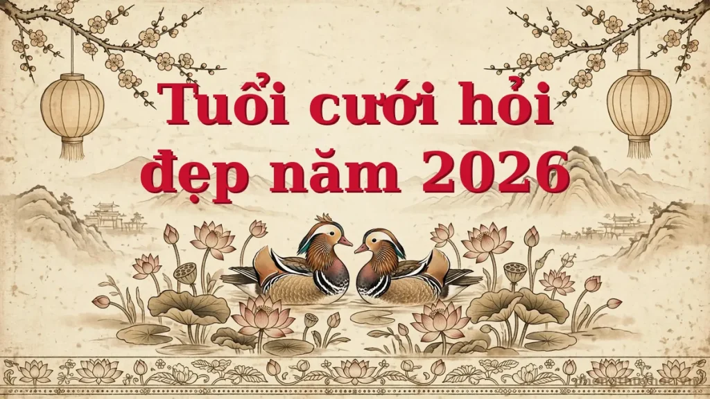 Tuổi cưới hỏi năm 2026 đẹp nhất