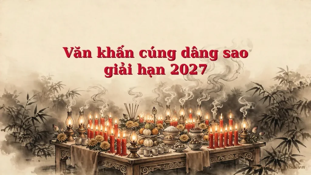 Văn khấn cúng dâng sao giải hạn 2027 đầy đủ
