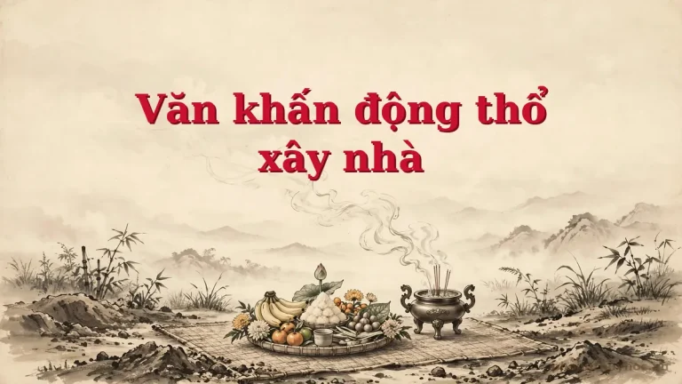 Văn khấn động thổ xây nhà đầy đủ nhất