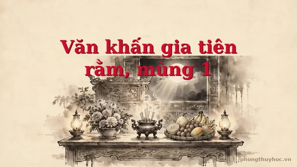 Văn khấn gia tiên ngày rằm, mùng 1 hàng tháng