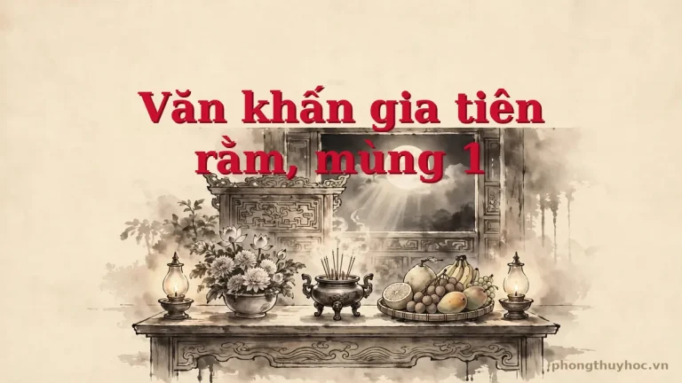 Văn khấn gia tiên ngày rằm, mùng 1 hàng tháng