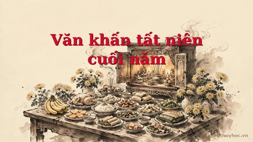 Văn khấn tất niên cuối năm trong nhà và ngoài sân
