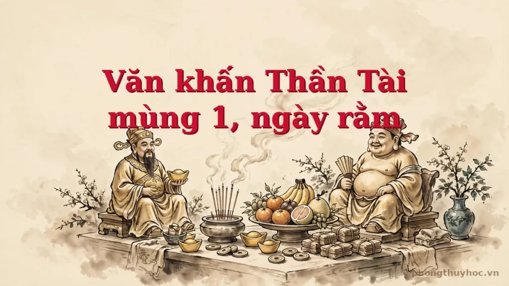 Văn khấn Thần Tài mùng 1, ngày rằm và vía Thần Tài