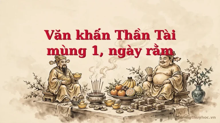 Văn khấn Thần Tài mùng 1, ngày rằm và vía Thần Tài